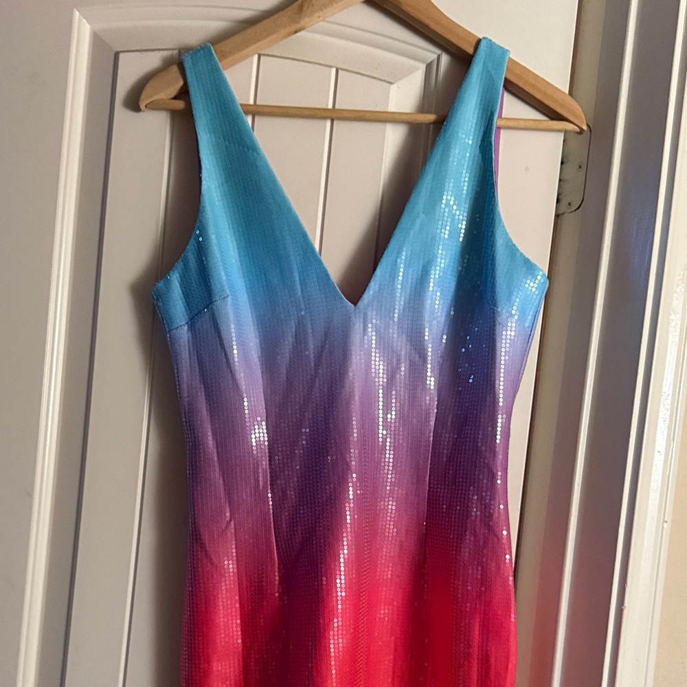 Gradient Scoop Neck Mini Dress - Multi - Picture 5 of 11
